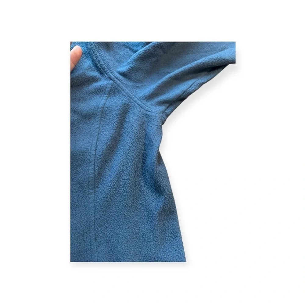 Women’s The North Face Blue/Lime Fleece Quarter Zip Pullover - Picture 6 of 6